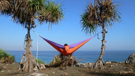 Lightweight hammock is ideal for your camping adventures