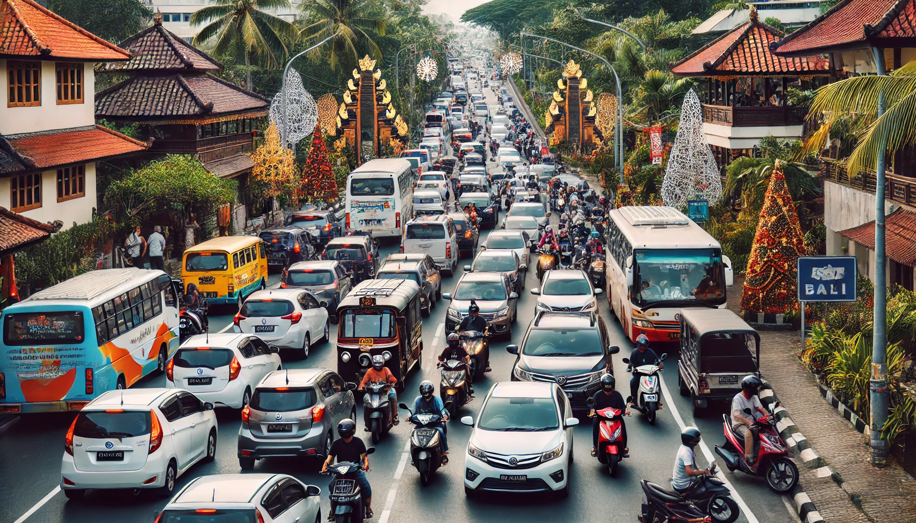 Traffic Jam in Bali, when you stay at resort in Bali