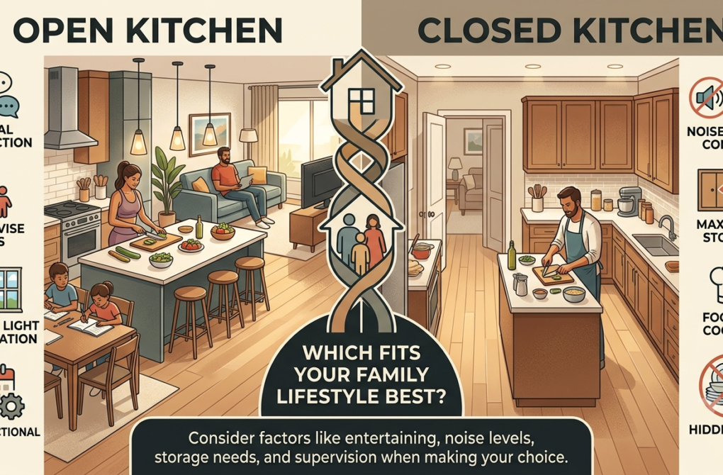 Open vs closed kitchen
