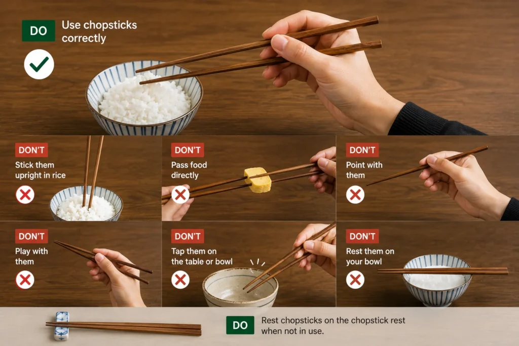 proper chopstick etiquette in japan